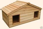 Outdoor Cat House Small Duplex Insulated Cedar Cat House Free Shipping
